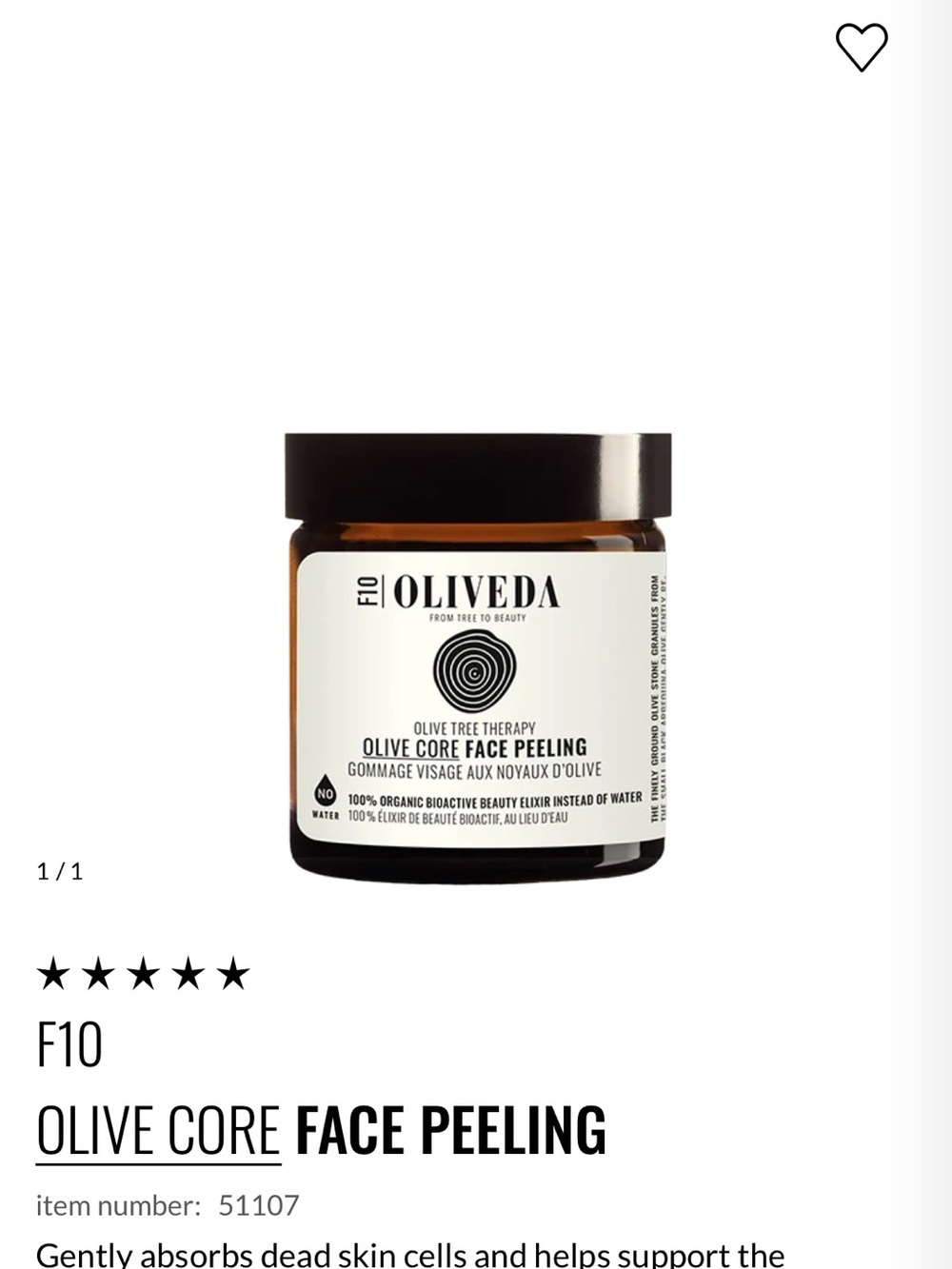 F10 The Olive Tree Oliveda Core Face Peeling - Picture 3 of 4